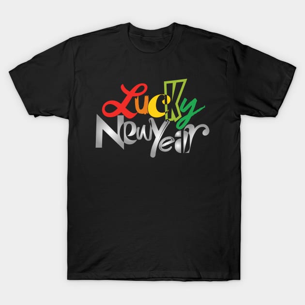Lucky New Year T-Shirt by Jokertoons